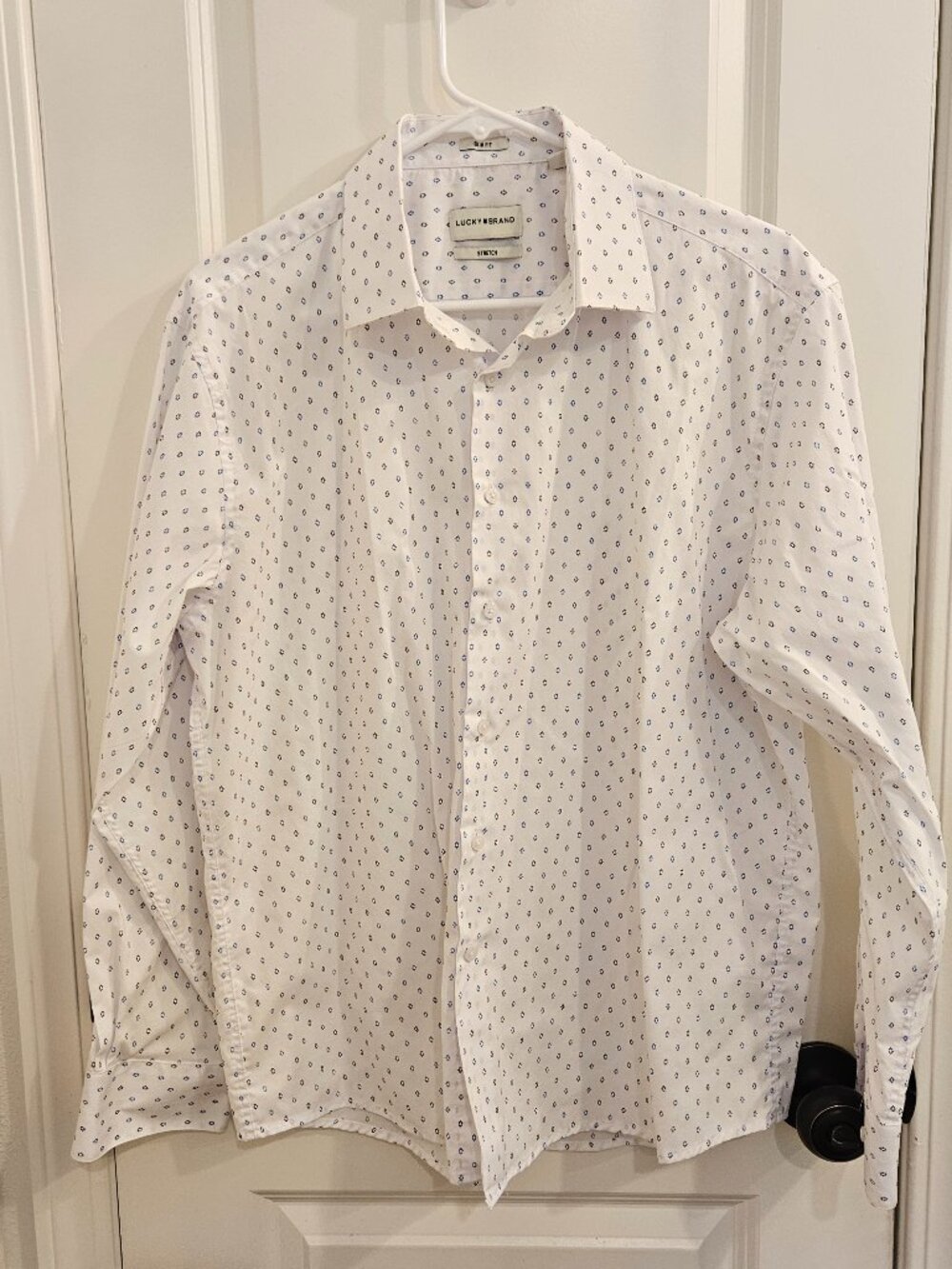 Lucky Brand Slim Fit Button Down Shirt Stretch Workwear Women's L